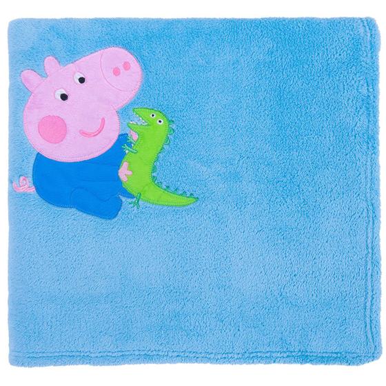Imagem de Cobertor manta infantil soft bordada microfibra peppa pig 1,75m x 1,00m