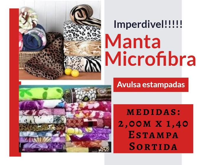 Imagem de Cobertor Manta Microfibra Estampada Padrão Frio Inverno