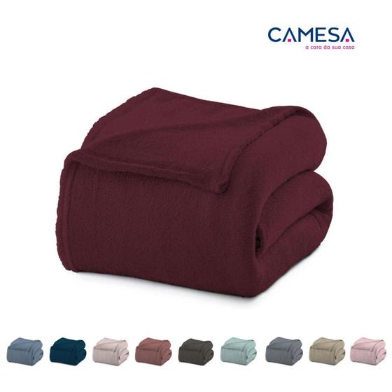 Imagem de Cobertor Manta Queen Liso Microfibra Soft Fleece 2,20x2,40m Camesa