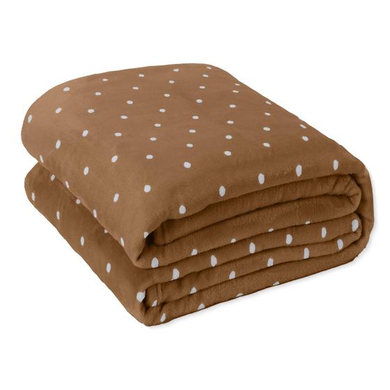 Imagem de Cobertor Manta Softy Fleece King Size Poá Bolinha 2,40 x 2,60 Coberta Mantinha Macia com Toque Aveludado Grande Viagem