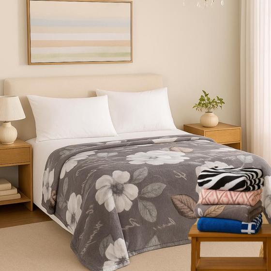 Cobertor Manta Solteiro 2,00 x 1,80 Softy Fleece Estampada Felpuda ...