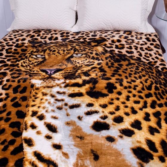 Imagem de Cobertor Microfibra Casal Kyor Plus Leopardo Jolitex