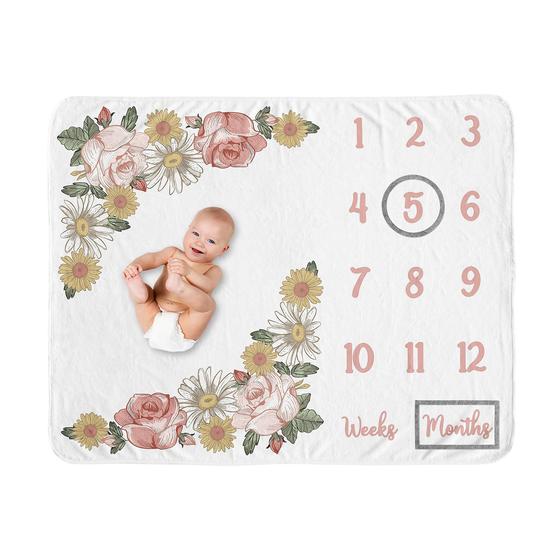 Imagem de Cobertor Milestone Sweet Jojo Designs - Estampa Floral Vintage Boho