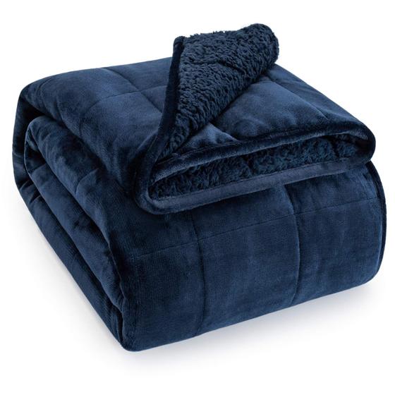 Imagem de Cobertor pesado Wemore Sherpa Fleece para adulto 6,8 kg 150x200cm