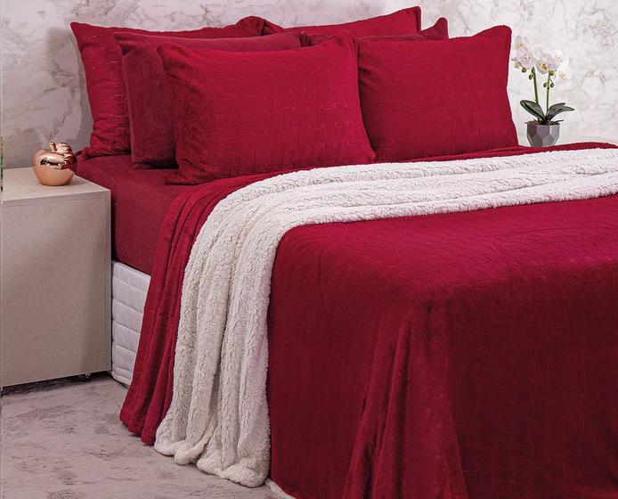 Imagem de Cobertor Plush Dreams Queen 1 Peça Ruby