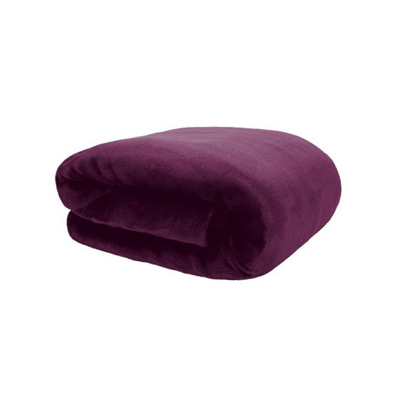 Imagem de Cobertor Queen Neo Velour 220x240 Liso 300g/m² Beringela