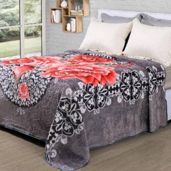 Cobertor Raschel Queen Estampado 420g/m2 Cinza Sonhare - Sultan Menor preço em Cobertor Raschel Queen Estampado 420g/m2 Cinza Sonhare - Sultan