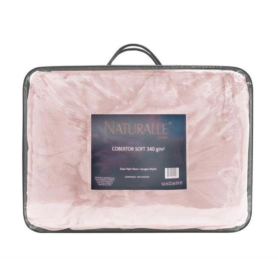 Imagem de Cobertor Soft King 240X260Cm 340Gr Rosa Naturalle Fashion