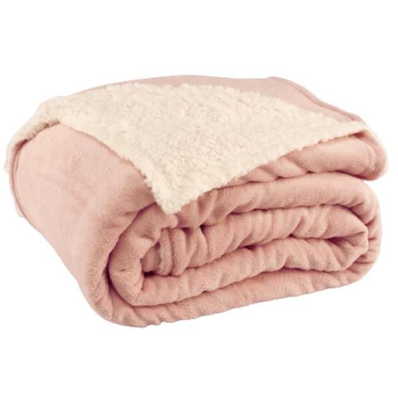 Imagem de Cobertor  Solteiro Canadá 1 Peça  Manta Sherpa  Rosê