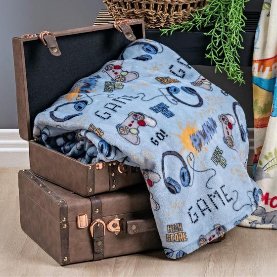 Imagem de Cobertor Solteiro Manta Infantil Flannel estampada para frio intenso quentinha menino e menina criança varias cores