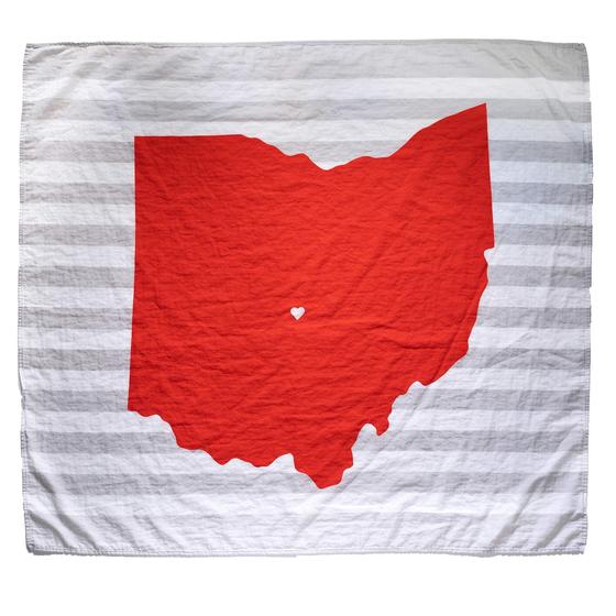 Imagem de Cobertor Swaddle de Algodão Orgânico TWIG & BALE - Columbus Ohio State