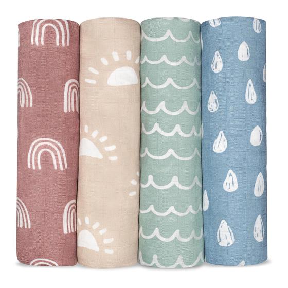 Imagem de Cobertor Swaddle Musselina Comfy Cubs - 120 x 120 cm - 100% Algodão