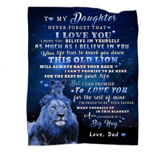 Imagem de Cobertor tgruihm Lion Flannel 150x203cm para filha azul