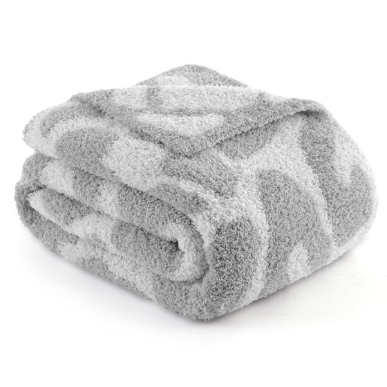 Imagem de Cobertor Throw Bedsure Leopard Super Soft 130x150cm cinza