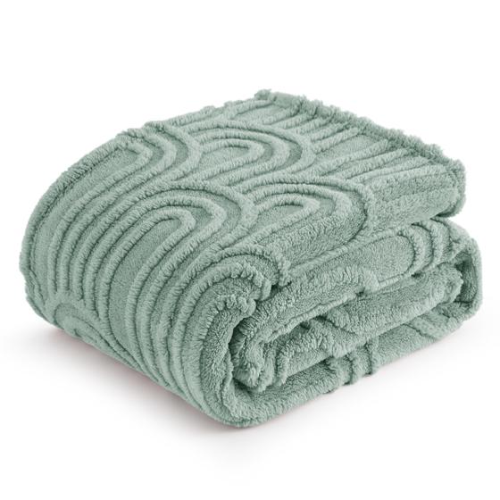 Imagem de Cobertor Throw Bedsure Verde Sálvia - Super Macio 130x150cm