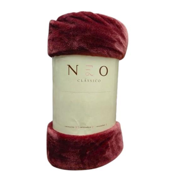 Imagem de Cobertor Velour Neo Clássico Solteiro Camesa Vinho