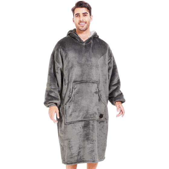 Imagem de Cobertor Vestível com Capuz THREE POODLE Oversized Sherpa