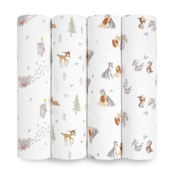 Imagem de Cobertores Swaddle Baden + anais Essentials Disney 120cm - Pacote com 4