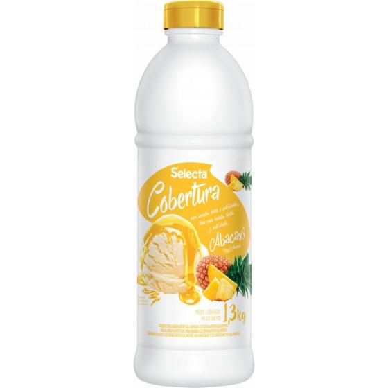 Imagem de Cobertura Concentrado de Sorvete e Sobremesas Selecta 1,3kg - Abacaxi