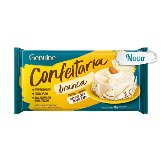 Imagem de Cobertura confeitaria chocolate branco genuine -1kg