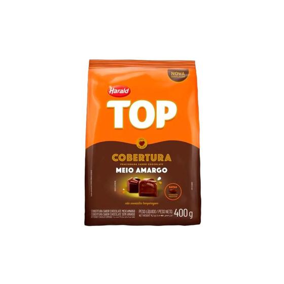 Imagem de Cobertura de chocolate top gotas meio amargo 400g harald