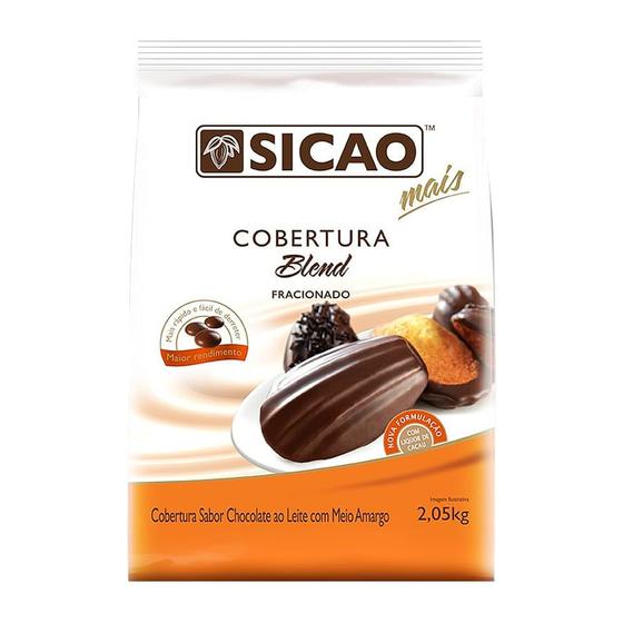 Imagem de Cobertura Fracionada Gotas Chocolate Blend 2,05kg - Sicao Mais