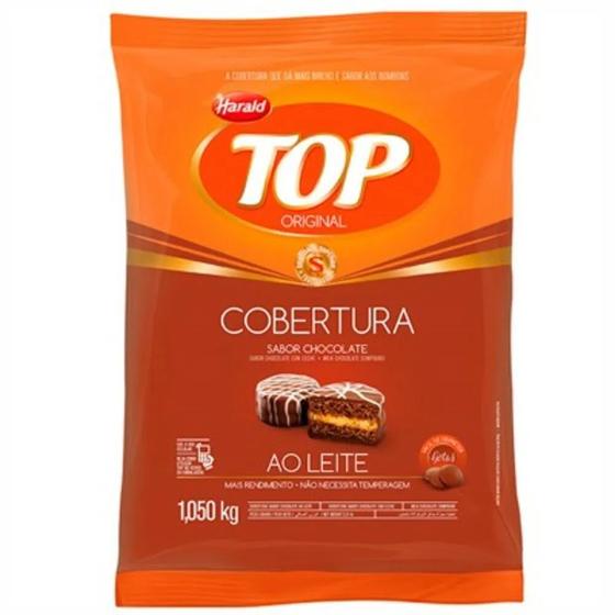Imagem de Cobertura Fracionada Top Sabor Chocolate Ao Leite Gotas 1,010kg Harald