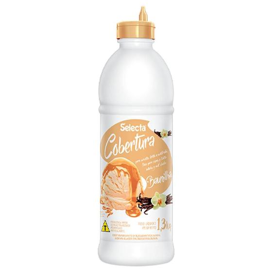 Imagem de Cobertura para Sorvete e Açai Sabor Baunilha 1.3kg Selecta