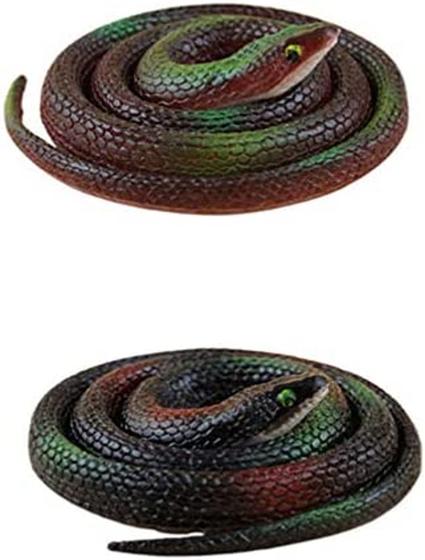 Imagem de Cobra de brinquedo serpente de borracha brinquedo assustador