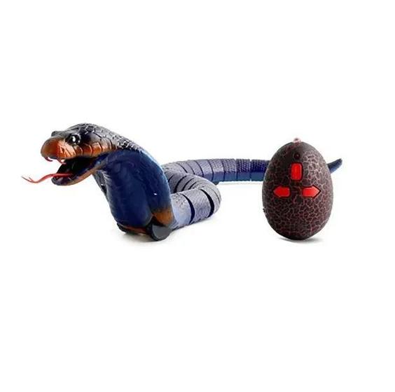 Imagem de Cobra Naja Realista Com Controle Remoto  Brinquedo Azul