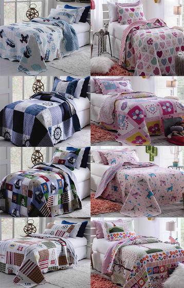 Imagem de Cobre Leito Colcha Infantil Patchwork Teen Kids Ultrassonic