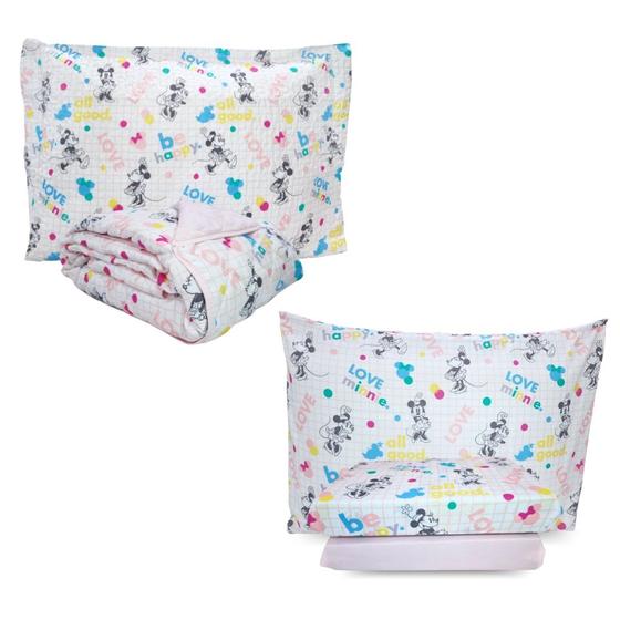 Imagem de Cobre Leito Disney Solteiro 5 Pçs Dupla Face Infantil Teen