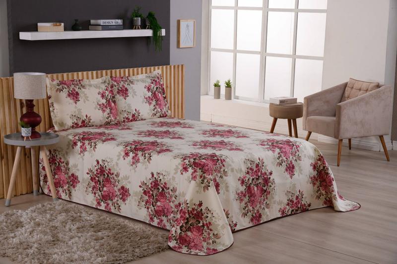 Imagem de Cobre Leito Estampado Para Cama King Algodão Estampado