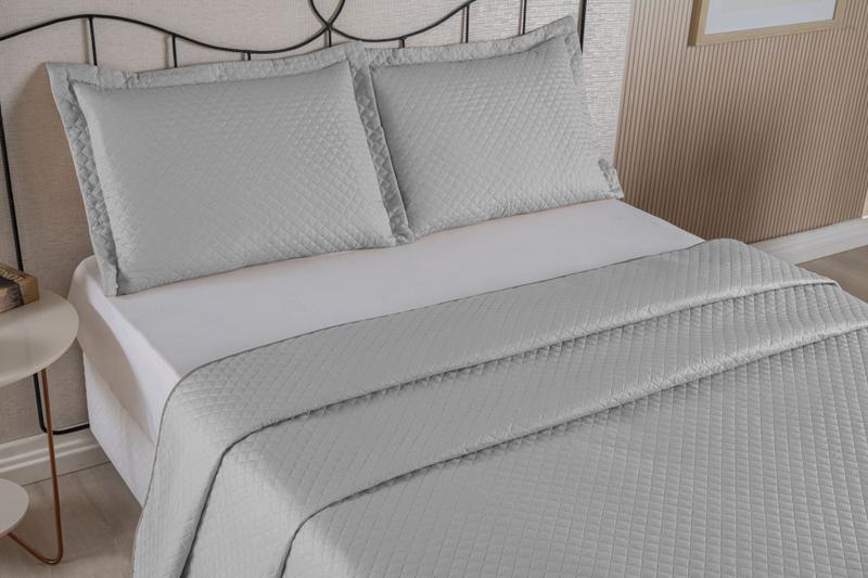 Imagem de Cobre Leito Modelo Dubai Luxo Casal Queen 3 Peças Cama Box