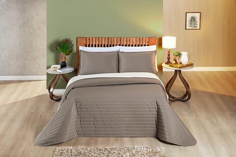 Imagem de cobre leito para cama de solteiro cobre leito dupla face cobre leito solteiro 200 fios 02 peças