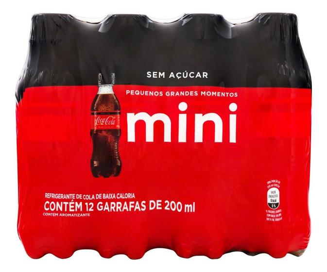 Imagem de Coca-Cola Mini pack refrigerante 12 unidades 200ml