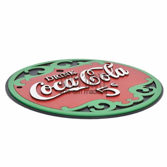 Imagem de Coca Cola Vintage Placa Relevo, Cerveja, 90 Cm Churrasqueira