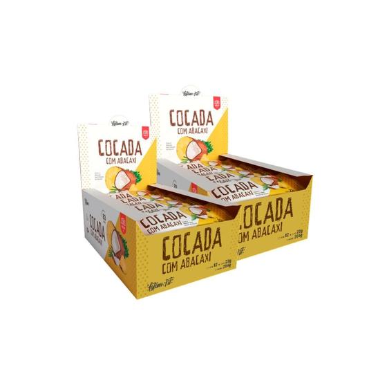 Imagem de Cocada Cremosa Zero Acucar Com Abacaxi Latam Fit 24 Unidades