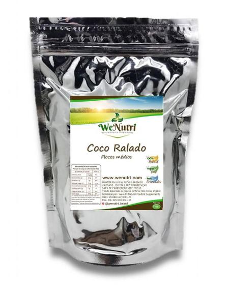 Imagem de Coco Ralado Flocos Médios 500G Wenutri