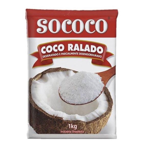 Imagem de Coco Ralado Umido e Adocado Flocado 1kg Sococo