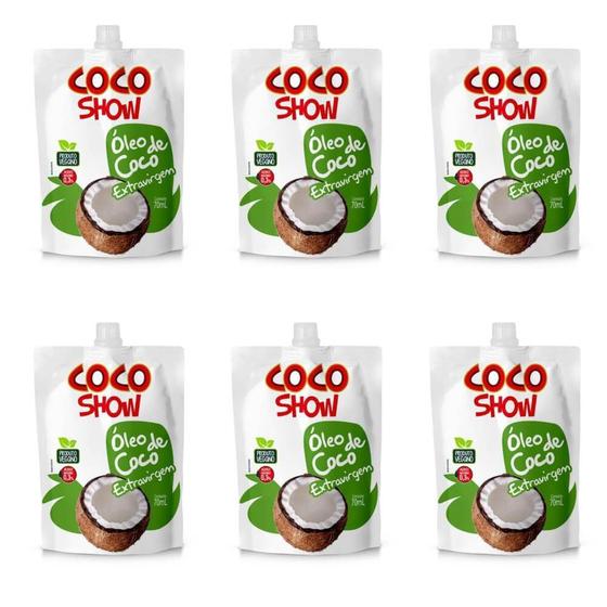 Imagem de Coco Show Óleo de Coco Extra Virgem 70ml (Kit C/06)