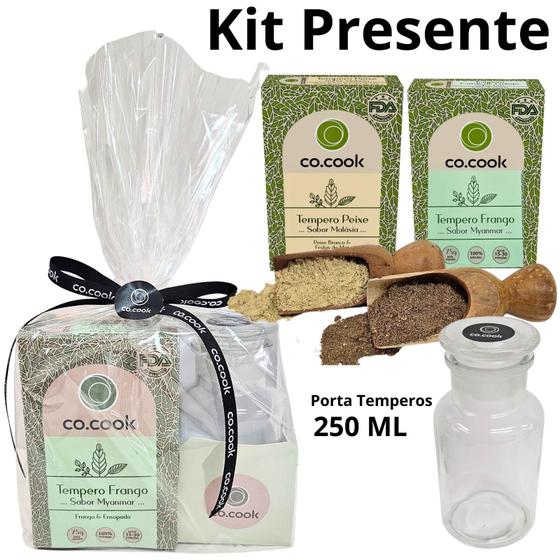 Imagem de CoCook Kit Trio Presente Tempero Frango Peixe Porta Tempero 250ml