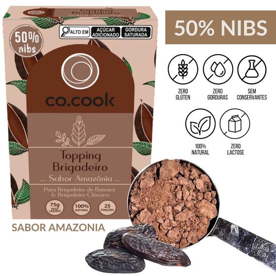 Imagem de CoCook Topping Nibs de Cacau Brigadeiro Sabor Amazônia 75g