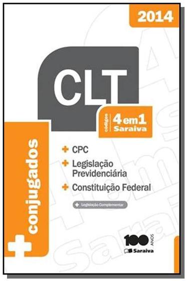 Imagem de Codigo 4x1 saraiva 2014 - clt legislaçao - Saraiva Editora - -  