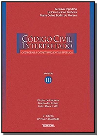 Imagem de Codigo Civil Interpretado - Vol. 3 - RENOVAR