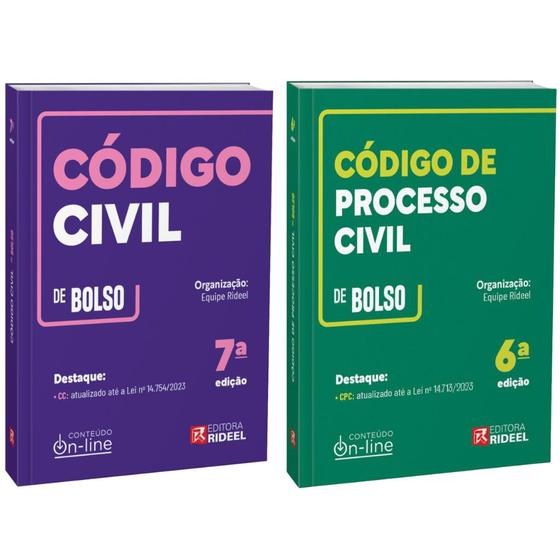 Imagem de Código Civil + Processo Civil de Bolso - Atualizados