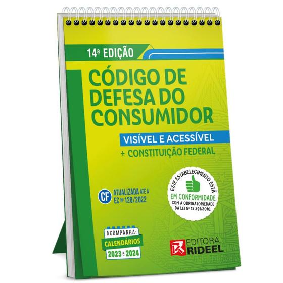 Código de Defesa do Consumidor + Constituição Federal Visível e Acessível - 14ª Edição (2023) - Menor preço em Código de Defesa do Consumidor + Constituição Federal Visível e Acessível - 14ª Edição (2023) -