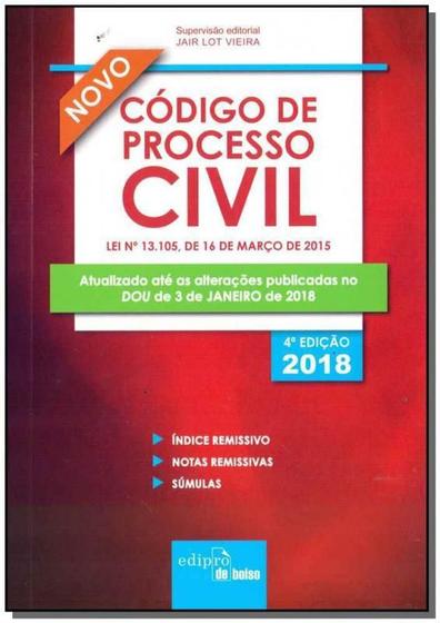 Imagem de Código de Processo Civil 2018 - Coleção Mini Códigos