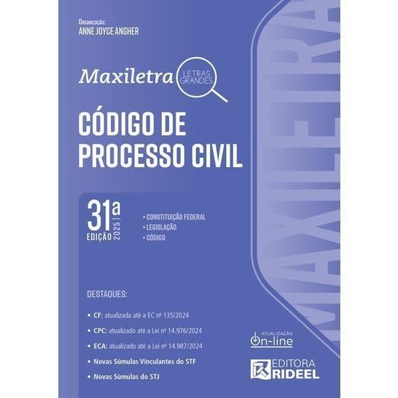 Imagem de Codigo De Processo Civil Colecao Maxiletra - 31Ed/25 Sortido