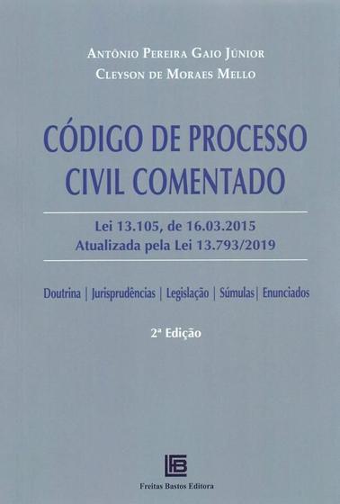 Imagem de Código de processo civil comentado - lei 13105, de 16.03.2015 - atualizada - FREITAS BASTOS